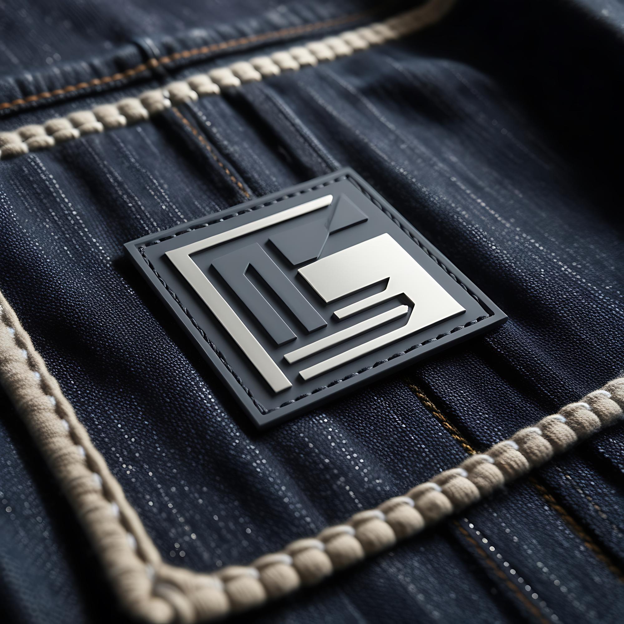 Embroidered patch on denim jacket