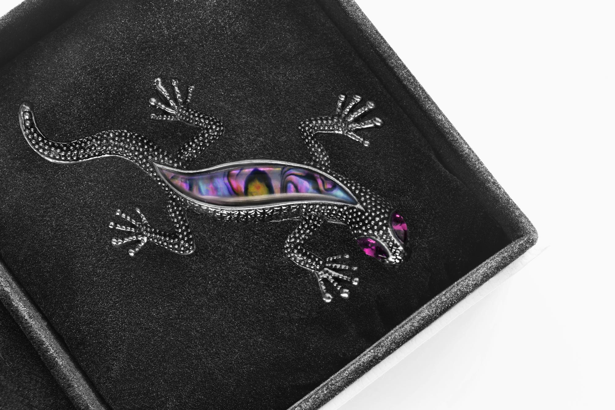 Closeup of metallic thread embroidery